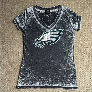 NFL Philadelphia Eagles 🦅 Black distressed Short Sleeve T-Shirt - M